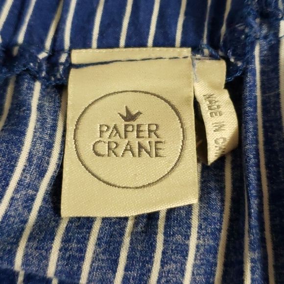 NWOT ๐๐Paper Crane Striped Blue BLOUSE ๐ TOP - Picture 10 of 11